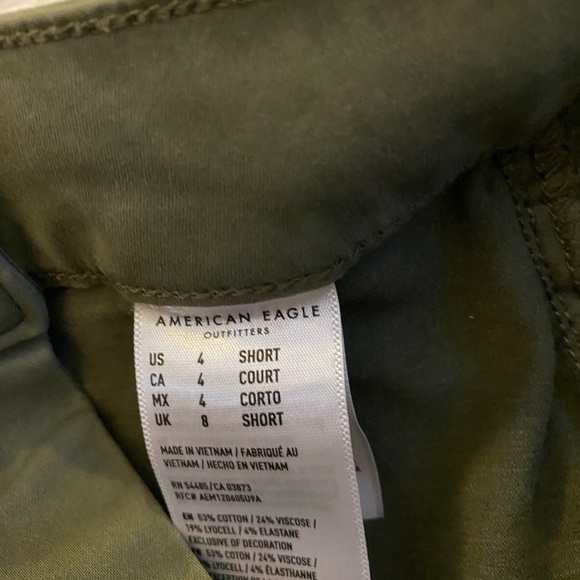 American Eagle AEO High Rise Miniskirt size 4 short in army green olive green - Picture 6 of 6